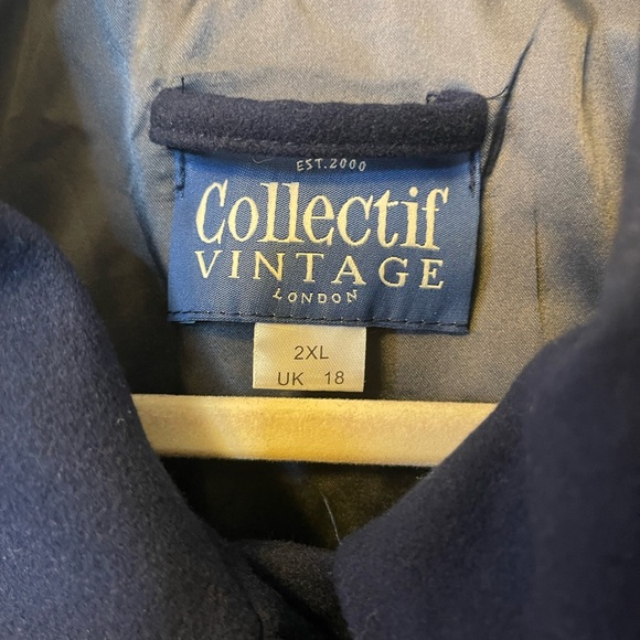 Collectif Vintage London Navy Blue Blazer Jacket - Picture 8 of 11